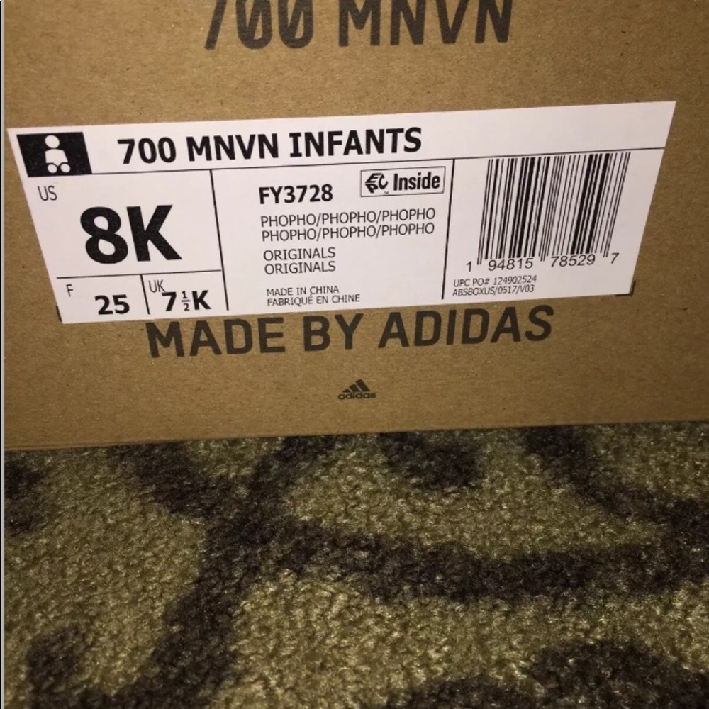 Yeezy 700 boost phosphor size 8k infants